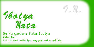 ibolya mata business card